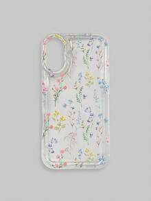 1pc Floral Pattern Transparent Phone Case, Suitable For IPhone 17/17 Air/17 Pro/17 Pro Max And Galaxy Phones, Protective Cover - Multicolor - View 29