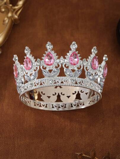 1 pieza Diadema de corona de princesa elegante, accesorio para el cabello, corona de novia de aleación con rhinestones para boda, fiesta, sesión de fotos, ceremonia de mayoría de edad en EE. UU. y Europa, fiesta de cumpleaños, corona, regalo para damas de honor, accesorios para el cabello, accesorios para el cabello para mujeres