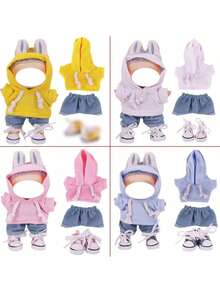 Puppenkleidung Für 17cm Labubu - Sport Outfit Mit Gilet & Kappe