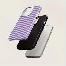 Fine Matte For Iphone/Smooth Surface For Galaxy, Blue And Pink Stripes| Soft And Hard Two-In-One Film Printing Full Pattern Phone Case For IPhone 16 Pro Max, 15/14 PLUS, 13/12/11 Pro,  Smooth Surface Galaxy S25 S23 S24 S22 Ultra Plus + S21 FE   A71 5G A56 A55  A54 5G A53 5G A52 4G A35 5G A36 4G A25  A23 A16 A15 4G/5G A14 4G/5G A13 4G A06 Note20ultra - 混合顏色 1 - 查看 3