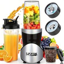 SPZTJK Portable Smoothie Blender & Juicer Combo – 5-Speed Personal Blender For Shakes, Smoothies, And Grinding – ABS Material, 220V, Ideal Kitchen Gift For Healthy Recipes, Family, And Friends, Kitchen Appliance | Glossy Finish | Abs Plastic Body, Blenders For Kitchen