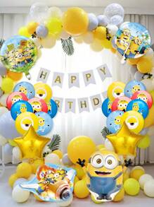 Minions Minions Theme -Thanksgiving, Christmas And Halloween Party Decorations,Minions Birthday Themed Party Decoration Items: Balloon Decorations, Private Rooms, Living Rooms, Festival Scene Arrangement, Party Birthday Balloon Supplies
