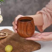 1/3/6pcs Handmade Wooden Tea Cups - 5oz Natural Wood Japanese-Style Drinking Cups For Wine, Milk, Coffee - Multicolor - View 2