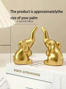 2pcs Christmas Deer/Golden Swan Ornaments, Resin Animal Statue Arts And Crafts, Home Decoration Ornaments, Living Room Desktop, Office Desktop Layout, Winter Christmas And New Year Decoration Best Gift Birthday.