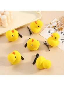10pcs/6pcs Cute Chick & Duckling Hair Clips, Hairpin Hair Accessories, Suitable For Party Favors