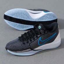 Nike Women's Summer New Breathable Sports Cushioning Low-Top Breathable Basketball Shoes - Black - View 5