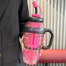 夏季便携式大容量带手柄水瓶 - 彩色 - 查看 11