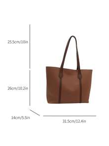 Women's Fashionable And Versatile Tote Bag For Daily Commute - Khaki - View 2
