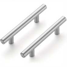30er Pack gebürstete Nickel Schranktürgriffe - 12,7 cm Küchengriff, 7,6 cm Bohrlochabstand, Edelstahl Schubladenknöpfe für Schränke, Metallbeschläge für Möbel und Küche, gebürstete Oberfläche - spezifische Anwendung für Schränke