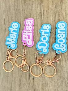 1pc Customizable Pink Acrylic Keychain, Multilayered Personalized Keychain With Different Fonts, Cute Pendant Keychain, Personalized Gift For Back To School, Anniversary, Valentine's Day, Holiday