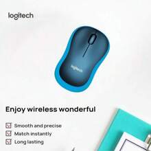 Logitech M185 Wireless Office Mouse Plug And Play, Driver-Free, Long-Lasting Battery Life, 1000DP Precise Tracking, Quiet Button Design, Compatible With Laptops And Desktops