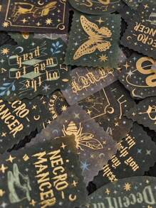 1 paquete de 45 hojas de pegatinas de planificador con patrones vintage, material decorativo de pegatinas estéticas y creativas para manualidades DIY, regalo de festival, artículos de scrapbooking personalizados, útiles escolares, útiles escolares, vuelta al colegio