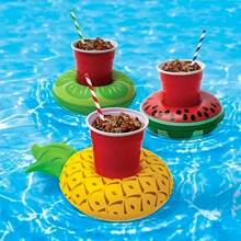 1pc Creative Inflatable Drink Holders, Floating Inflatable Cup Holders Beverage Coasters, Suitable For Pool Party Festival, Make Pool Parties Fun And Exciting With This Inflatable Drinks Holder!, Beach Essentials, Beach Accessories