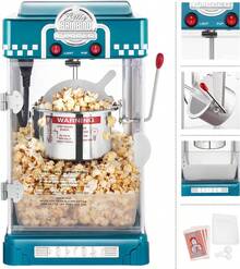 Little Bambino Popcorn Machine - 2.5oz Tabletop Movie Theater Popcorn Popper With Stainless-Steel Kettle By Great Northern Popcorn (Blue) - Rust Brown - View 6