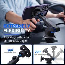 xnyocn Xnyocn Dashboard Magnetic Phone Holder For Car, Compatible With MagSafe Car Mount, Windshield Magnetic Car Mount, Car Accessories Compatible With IPhone, Android Phone, Gift For Birthday, Family, Friends Car Phone Holder