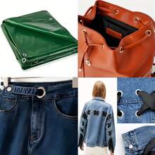 Zestaw narzędzi do przelotek 100 szt. (6/8/10/12 mm) Zestaw miedzianych przelotek z otworem, dziurkacz, narzędzia do ustawiania przelotek do odzieży, skóry, pasków, tkaniny, z stemplem i dziurkaczem do tworzenia biżuterii - trwałe narzędzia żelazne do skóry, pasków, odzieży i zasłon - zawiera torbę do przechowywania, zestaw przelotek | Narzędzia do dziurkowania | Trwałe narzędzia