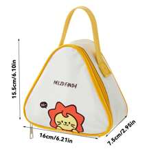 1pc Cute Kapibala & Bear Pattern Mini Lunch Bag, Portable Thermal Insulated Picnic Bag, Dustproof & Waterproof Food Container Storage Bag, Bento Lunch Box Bag, Reusable Cooler Bag, Multifunctional Handbag, Suitable For Student And Adult Use In Home, School, Dorm, Office, Outdoor Camping, Picnic, Travel, Back To School