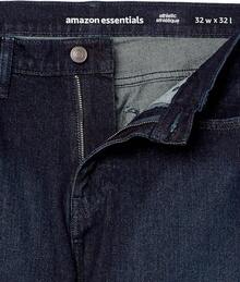 Men's Athletic Stretch Jeans - Colors - Blue Over Dye - View 6