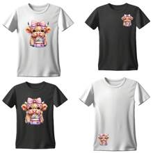 3pcs/4pcs/It's Another Year Of School Season, Cute Highland Cows Have Gone To School. Clothes Patches, DIY A-Level Washable Stickers, Clothes, Heat Transfer Stickers, Women's/Men's T-Shirts, Backpacks, Pillows, Decorative Badges, Labels, Baseball Caps, Backpacks, Etc