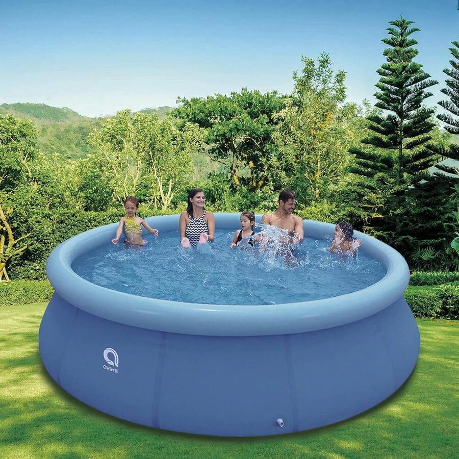 15ft X 36in Inflatable Swimming Pool Outdoor Above Ground Round Air Top ...