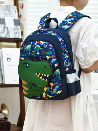 1件夏季新款恐龙书包帅气男生超轻校园背包减负开学时尚旅行包护背背包开学季手提包