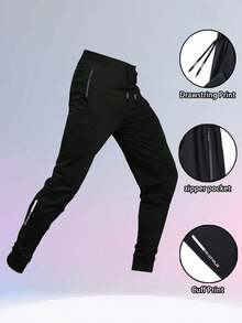 Pantaloni de fitness pentru alergare în aer liber pentru femei, colanți respirabili cu șnur în talie