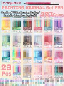 Languo 18 色涂鸦凝胶笔，全针笔尖，高品质墨水艺术家绘画，可堆叠颜色，涂鸦绘画，手写，学习马克笔艺术用品文具 - D - 查看 11