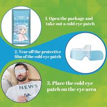 50PCS-Hydrogel Auto Cooling Eye Mask, Cold Eye Mask For Puffiness, Auto Cooling Eye Mask For Rapid Elimination Of Puffiness, Portable - Blue - View 7