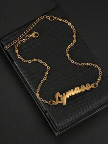 1 Stück personalisiertes, individuell bedrucktes 18K Edelstahl Fußkettchen für Frauen, zierlicher Schmuck für Sommer, Strand und Alltag, Geburtstagsgeschenk, Jahrestag, Muttertag, Valentinstag, Weihnachten, Thanksgiving Geschenk für Mutter, Schwester, Freundin, gute Freundin, Lehrerin