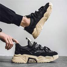 New Thick-Soled Men's Sports Shoes Are Fashionable And Casual Outdoor Sports Shoes - 黑色 - 查看 2