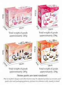 逼真化妆玩具，过家家化妆玩具套装，适合女孩、儿童、礼物 - 彩色 - 查看 13