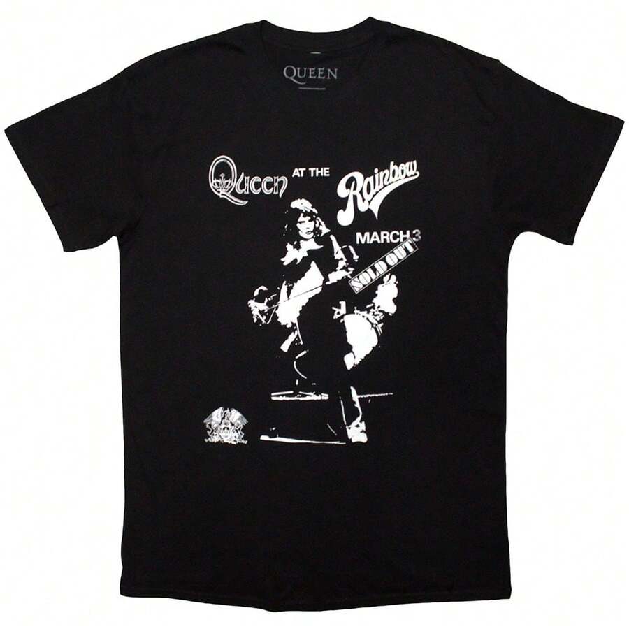 Queen | Official T-Shirt | Live Rainbow  - 48-Hour Fast Shipping!  - Black - View 1