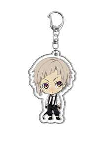 bandai Accesorio de anime Llavero acrílico de anime - Bungou Stray Dogs Lindo colgante de estilo Y2K de dibujos animados, adecuado para bolsos y llaves, regalo perfecto para fans, accesorios de cosplay, llavero de coche, bolso, mochila, pequeña joya, accesorios, regalos creativos, regalos de estudiante, accesorios de coche, colgante de bolso, accesorios escolares