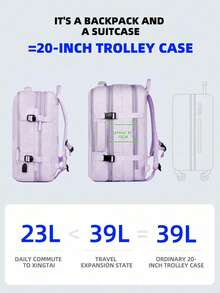 瑞安航空旅行背包，客艙包40x20x25，可擴容，座椅下客艙包，航空包，女士旅行背包，航空認證休閒背包，戶外行李背包商務週末包，帶 USB 輸出 男式防水旅行背包