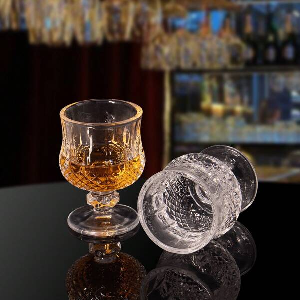 Set de 6 Mini Vasos de Chupito - Transparentes, Super Lindos, 1oz/35ml Copas de Vino de Cristal, Perfectos para Catar Brandy - Copas Degustadoras, Regalo para Amigos, Perfecto para Fiestas, Bar.