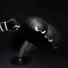 1 Stück schwarzer tragbarer Boxing Reflex Bag - Geeignet für fortgeschrittene und angehende Boxer, kleiner Punchingball für Entspannung und Fähigkeitsentwicklung, strapazierfähiges PVC Material, kompaktes Design für Zuhause oder Fitnessstudio Nutzung