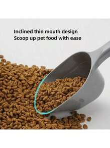 PETSIN Ergonomiczna łyżka do karmy dla zwierząt - głęboka konstrukcja, odpowiednia do karmy dla kotów i psów, trwała miarka do karmy dla zwierząt, do stosowania u wielu zwierząt