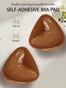 1 对 V 型双面粘合胸垫，加厚，小胸增强和聚拢，粘合胸瓣，适合日常穿着和比基尼