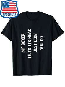 Boxer Funny Dog Lover Gift Cute Women Men Kids T Shirt - màu đen - Xem 1