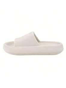 NEW!![BEST-1]Pillow Slippers Non Slip Quick Drying Shower Slides Bathroom Sandals Ultra Cushion Women Flipflop Footwear Walking Shoes Comfort - 米色 - 查看 4