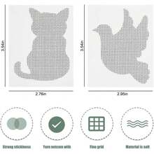 10Pcs Door Window Screen Repair Patch Set, Sliding Pet Mesh Screen Door Repair Patches, Strong Adhesive Screen Repair Stickers For Repair Holes Tearing - Heavy Duty Tear Resistant Patch, DIY Home Screen Fix, Anti-Mosquito Net Patch, For Pet Owners, Renters, Homeowners, Summer Prep, Moving Season, Labor Day , Back To School Essentials