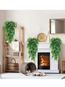 1/2/5pcs 31.49 Inch Artificial Hanging Bamboo Rattan, Artificial Hanging Fern, Vine Hanging Green Decorative Plants, UV Protection, Suitable For Outdoor Garden Yard Decoration, Wedding Decoration, Wedding Venue Decoration, Corridor Balcony Decoration, Party Decoration