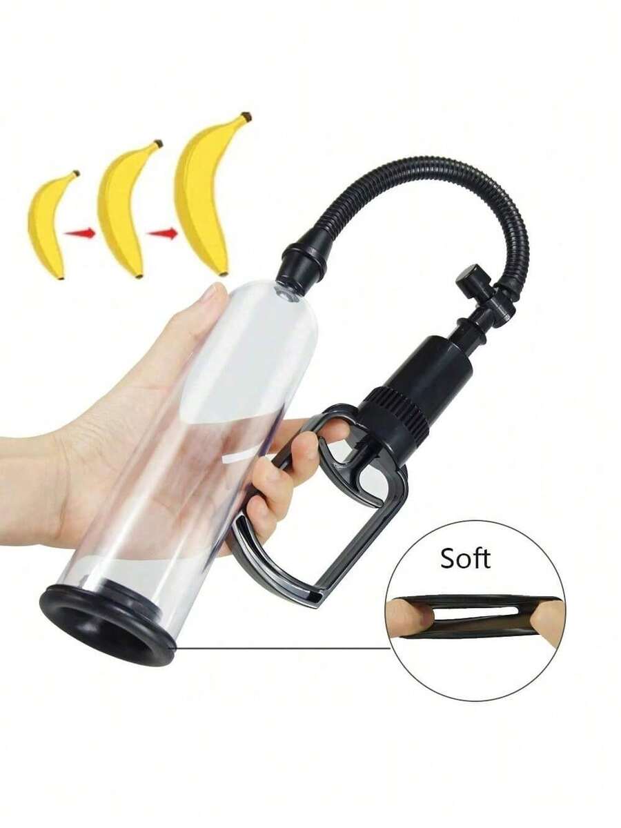 Male Vacuum Pump Masturbator Cup With Silicone Cock Ring Penis Training Enhancement  Penises Enlargement Pump Soft Stretchy Adult Sex Toys For Men - one-size - View 1