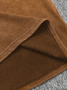 Men's Vintage "Power Totem" Graphic Washed Round Neck Top - Coffee Brown - View 4