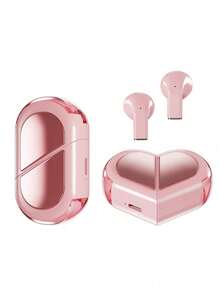 MEIYIXING High-Quality Audio Effect Wireless Earphones. The Earphones Feature 5.3-Second Auto-Pairing, 230mAh Battery Life Up To 14 Hours, Lightweight And Portable, Waterproof And Dustproof, Suitable For IOS And Android TWS Wireless Earphones. - Pink - View 12