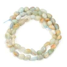 Aproximadamente 45 piezas de cuentas de piedra ovaladas asimétricas naturales surtidas, cuentas sueltas de cristal de ágata vintage de estilo informal para hacer joyas, pulseras, collares, colgantes y decoración