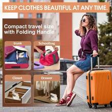 ISRBV Folding Steam Iron, Portable Rotary Hanging Steamer, Household Mini Clothes Ironing Gadget.Christmas Must-Haves - trắng - Xem 7