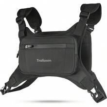 Paquete de pecho para correr, chaleco reflectante, repelente al agua, soporte para teléfono, bolsa de entrenamiento para corredores, ciclismo, ciclismo, bolsa EDC, portador de trotar - Azul - Ver 8