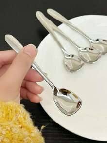 1件/3件/5件不锈钢咖啡勺，高品质，搅拌勺，甜点勺，小方勺，调味勺