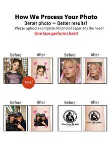 1 件/15 美人鱼个性定制临时纹身图案临时纹身卡通可爱彩色防水防汗一次性肖像设计为朋友、伴侣、爱人、宠物定制用于派对、表演、家庭、生日派对、朋友聚会用于面部、手臂、腰部、胸部、腿部、腹部、颈部、手部、手指、背部